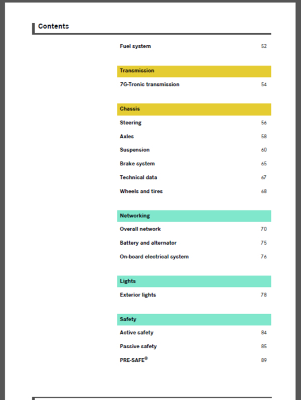 Introduction into service manual – Model series 212 New E class 2