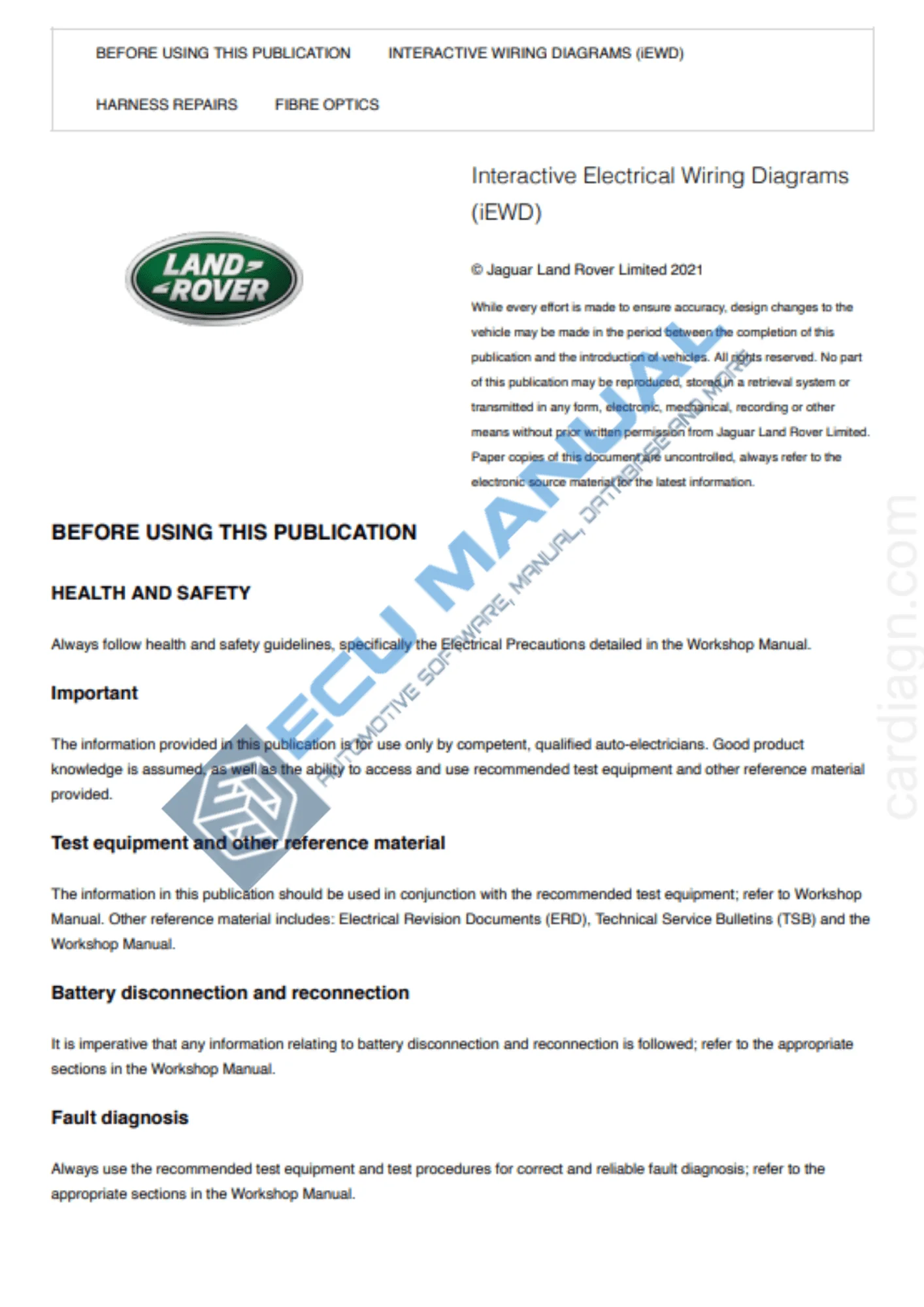 Interactive Electrical Wiring Diagrams (iEWD) Interactive Electrical Wiring Diagrams (iEWD)